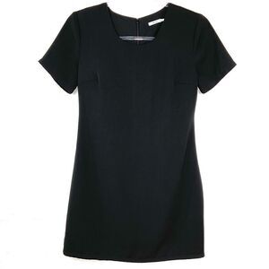 Kimchi Blue Black Scoop Neck Short Sleeve Shift Dress XS